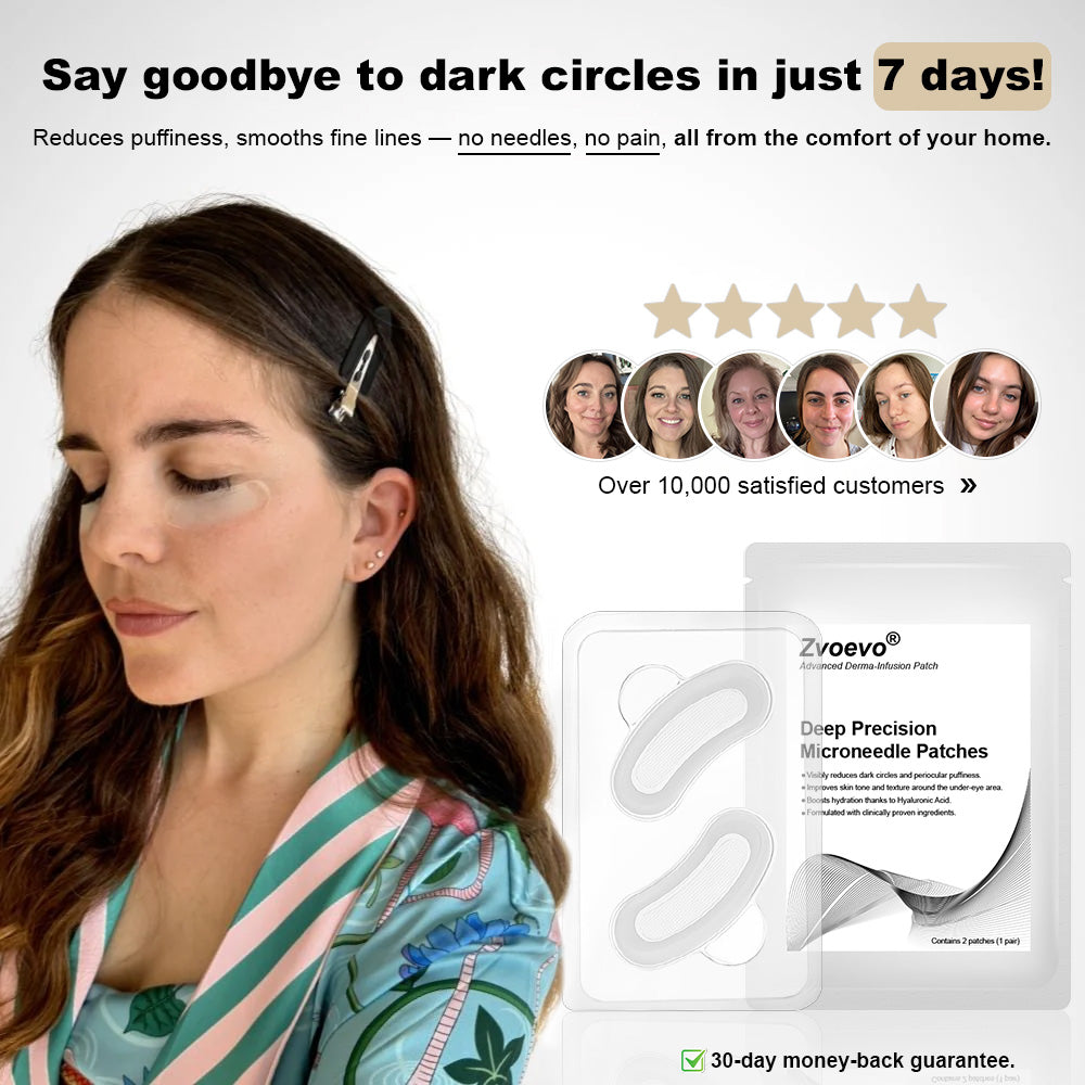 ✅Official Store: Zvoevo® Deep Precision Age-Defying Nano Microneedle Patches - Deep-acting solution for tackling under-eye bags, dark circles, laughter lines, forehead lines, and all those other pesky facial wrinkles.