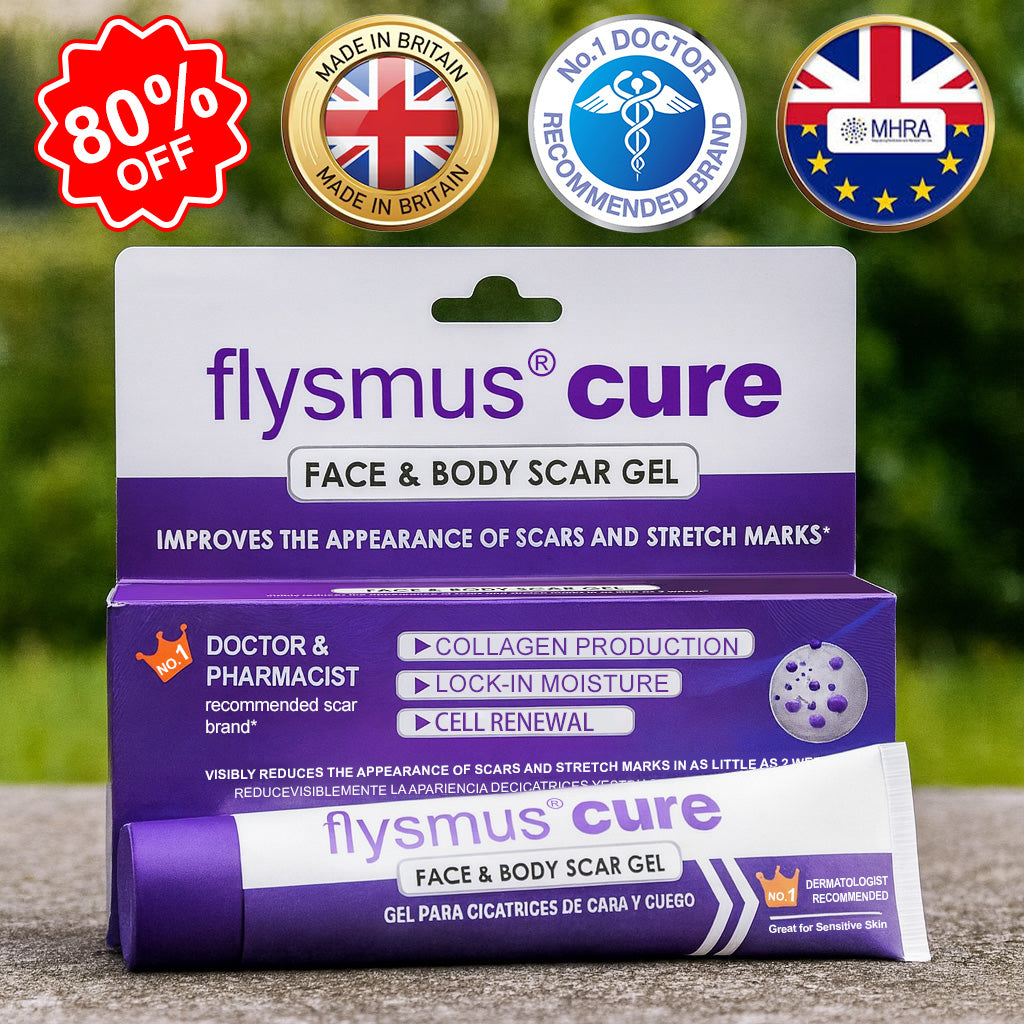 💙💙UKCA-CERTIFIED ✅flysmus® cure FACE & BODY SCAR GEL – Clinically proven to soften, flatten and fade surgical scars, acne marks, burns, keloids and trauma-related scars.